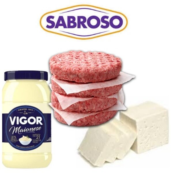 PACK 4 HAMBURGUESAS DE POLLO + MAYONESA 500g + QUESO BLANCO 1 Lb